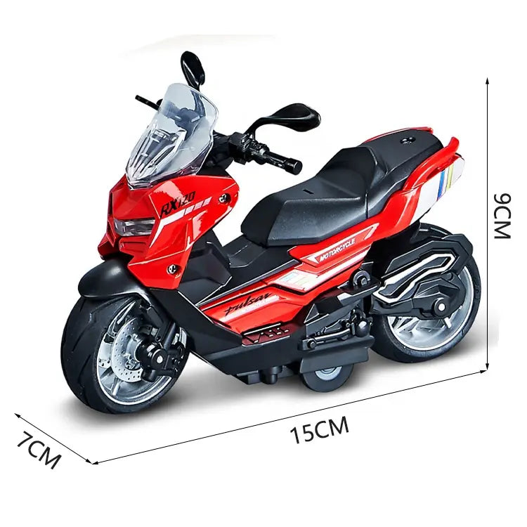 Pulsar Rx 120 Scooter  Diecast Metal Toy (Multicolour :- Blue , Orange , Red , White)