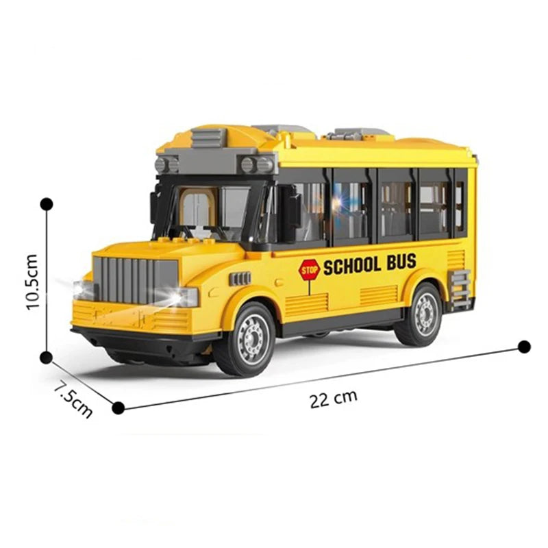 Parentroved-App 4CH RC Ambulance Toy - Yellow School Bus Vehicle with Lights and Sound RC School Bus - 1/30 Scale Remote Control Toy for Kids