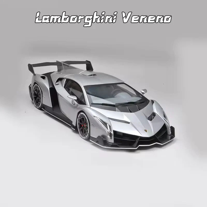 LAMBORGHINI VENENO 1:24 DIECAST METAL TOY CAR (MULTICOLOUR :- RED, WHITE GRAY)