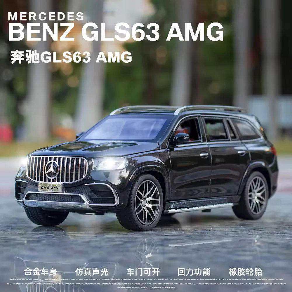 MERCEDES BENZ GLS63 MAYBACH 1:24 DIECAST METAL TOY CAR (MULTICOLOUR :- BLACK, GREEN, WHITE)