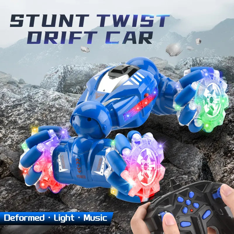 Stunt Twist Car 4x4 Sensor Remote Control Toy Cars Double Sided Rotating Car (Multicolor)