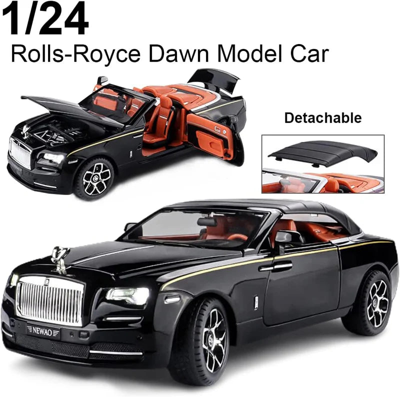 ROLLS-ROYCE CONVERTIBLE SUPER SPORTS 1:24 DIECAST METAL TOY CAR (MULTICOLOUR :- BLACK, PURPLE, SKYBLUE, WHITE)