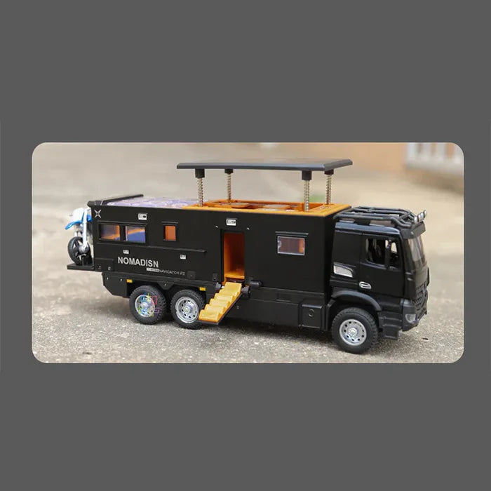 BIG SIZE MERCEDES-BENZ NOMADISON RV 1:24 DIE CAST MODEL CAR WITH DOOR OPENING ENGINE HOOD & TRUNK OPENING, PULL BACK ALLOY TOY CAR WITH LIGHT SOUND [SIZE:-23CM*8CM*6CM]【 MULTICOLOR 】