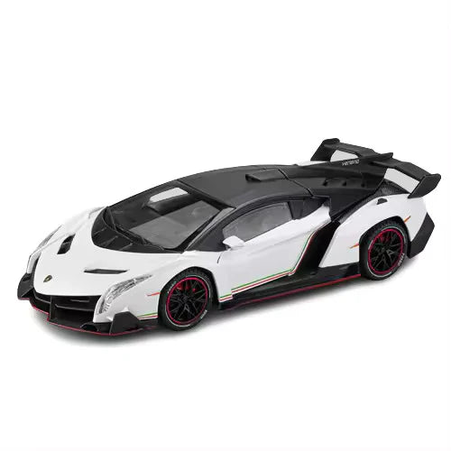 LAMBORGHINI VENENO 1:24 DIECAST METAL TOY CAR (MULTICOLOUR :- RED, WHITE GRAY)