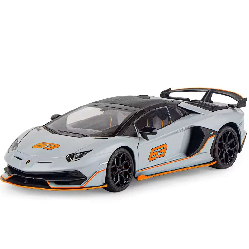 LAMBORGHINI SVJ-63 1:24 DIECAST METAL TOY CAR (MULTICOLOUR :- GRAY, GREEN ,YELLOW, BLACK)