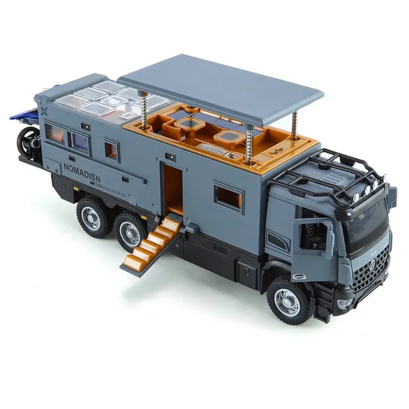 BIG SIZE MERCEDES-BENZ NOMADISON RV 1:24 DIE CAST MODEL CAR WITH DOOR OPENING ENGINE HOOD & TRUNK OPENING, PULL BACK ALLOY TOY CAR WITH LIGHT SOUND [SIZE:-23CM*8CM*6CM]【 MULTICOLOR 】