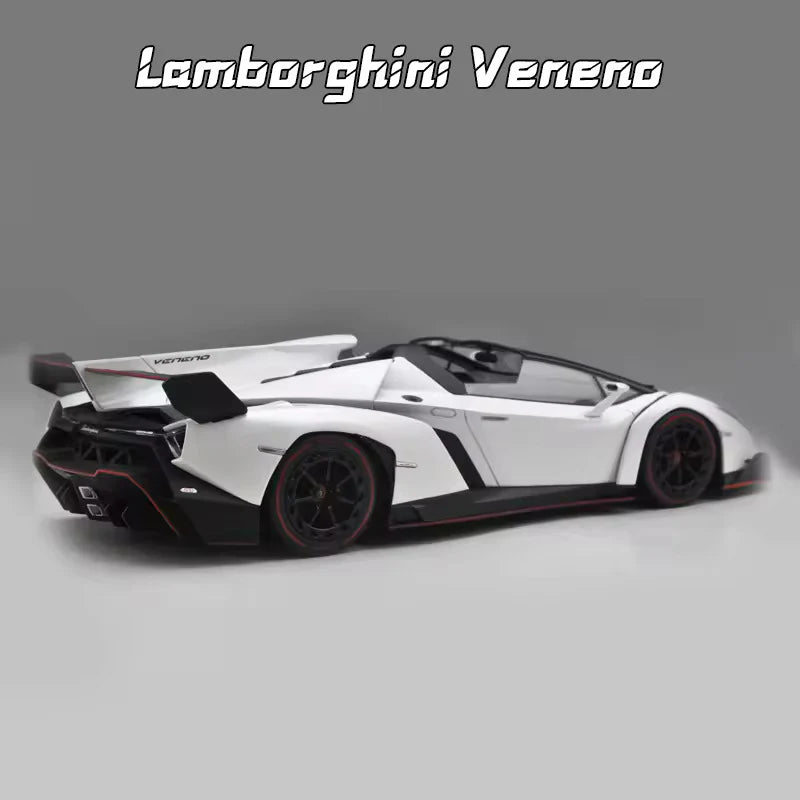 LAMBORGHINI VENENO 1:24 DIECAST METAL TOY CAR (MULTICOLOUR :- RED, WHITE GRAY)