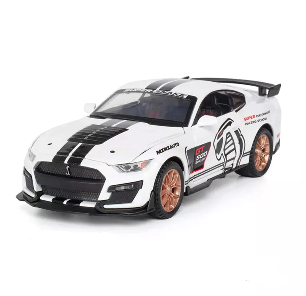 MUSTANG GT500 1:32 DIECAST METAL TOY CAR (MULTICOLOUR :- ORANGE, BLACK, BLUE, WHITE)