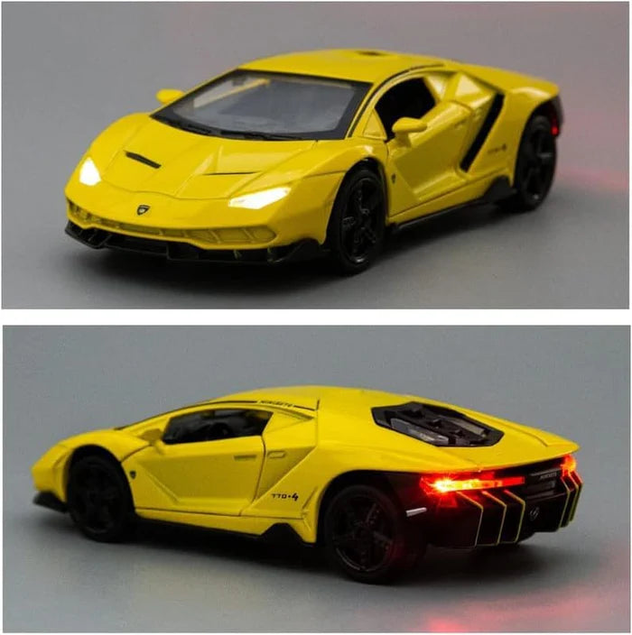 LAMBORGHINI CENTENARIO LP770 1:24 DIECAST METAL TOY CAR (MULTICOLOUR :- BLACK, RED, YELLOW)