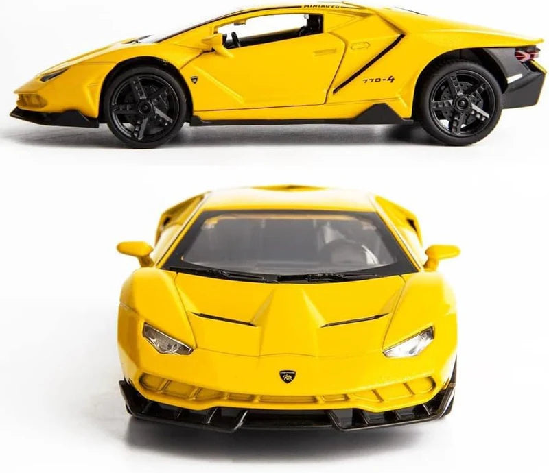 LAMBORGHINI CENTENARIO LP770 1:24 DIECAST METAL TOY CAR (MULTICOLOUR :- BLACK, RED, YELLOW)