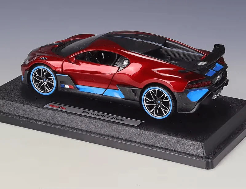 BUGATTI DIVO 1:24 DIECAST METAL TOY CAR (MULTICOLOUR :- GRAY, RED, WHITE)