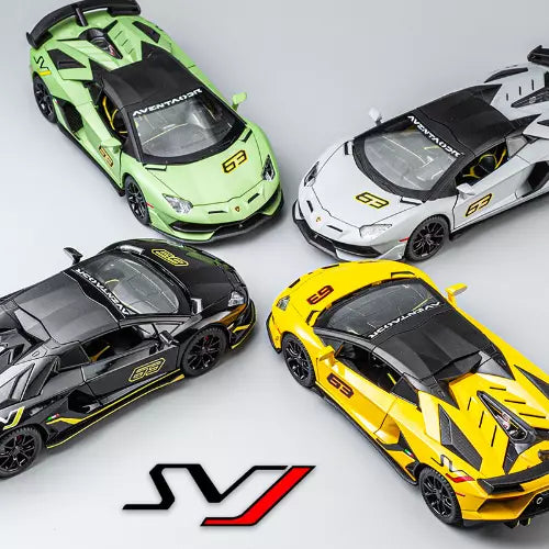 LAMBORGHINI SVJ-63 1:24 DIECAST METAL TOY CAR (MULTICOLOUR :- GRAY, GREEN ,YELLOW, BLACK)