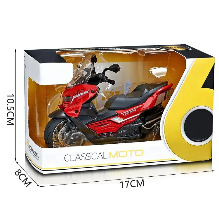 Pulsar Rx 120 Scooter  Diecast Metal Toy (Multicolour :- Blue , Orange , Red , White)