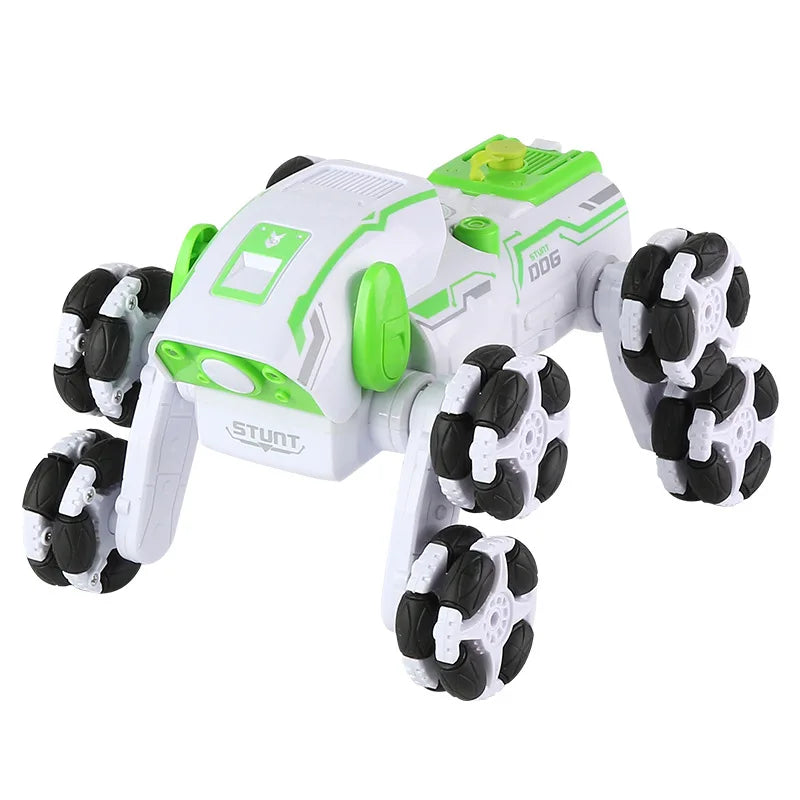 Robot Dog , 8WD Remote-Control-Dog with Spraying Light, 2.4Ghz All Terrain RC Stunt-Dog , 360°Rotating RC Truck Toys for Kids 8 9 10 11 12 Year Boys Girls Christmas Birthday Gift