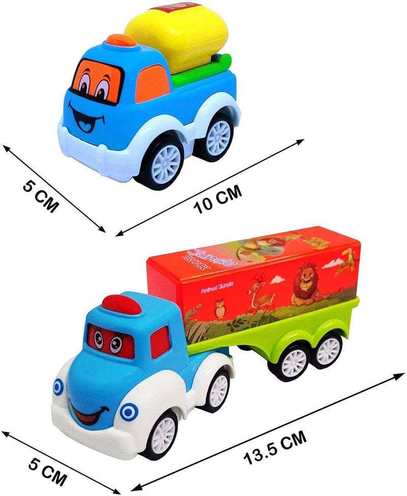 UNBREAKABLE TRANSPORTATION VEHICLE BABY CAR TOY FOR 1 YEAR OLD BOY PUSH AND GO VEHICLES FRICTION TOY CARS SET OF 5 TOY FOR KIDSMULTICOLOR (SET OF 5)