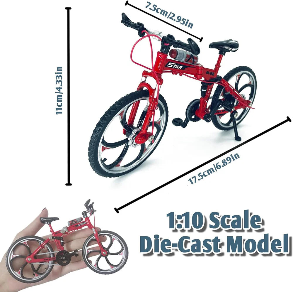 MINI BIKE ORNAMENT TOY BICYCLE MOUNTAIN FOR CAKE TOPPER, HOME DECOR, CRAFTS, COLLECTION, BIRTHDAY GIFT FOR BOYS GIRLS BIKE FANCIERS [SIZE:-17.5CM*11CM*7.5CM]