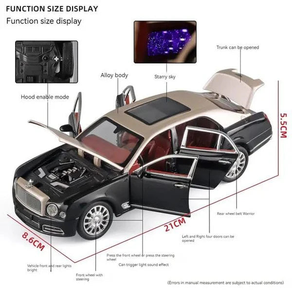 BENTLEY MULSANNE 1:24 DIECAST METAL TOY CAR (MULTICOLOUR PACK OF 1)