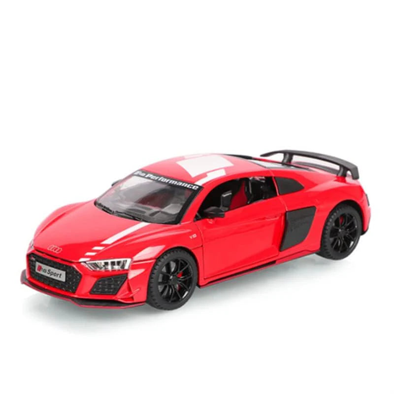 AUDI R8 V10 1:24 DIECAST METAL TOY CAR (MULTICOLOUR :-GREEN, BLACK, ORANGE, RED)