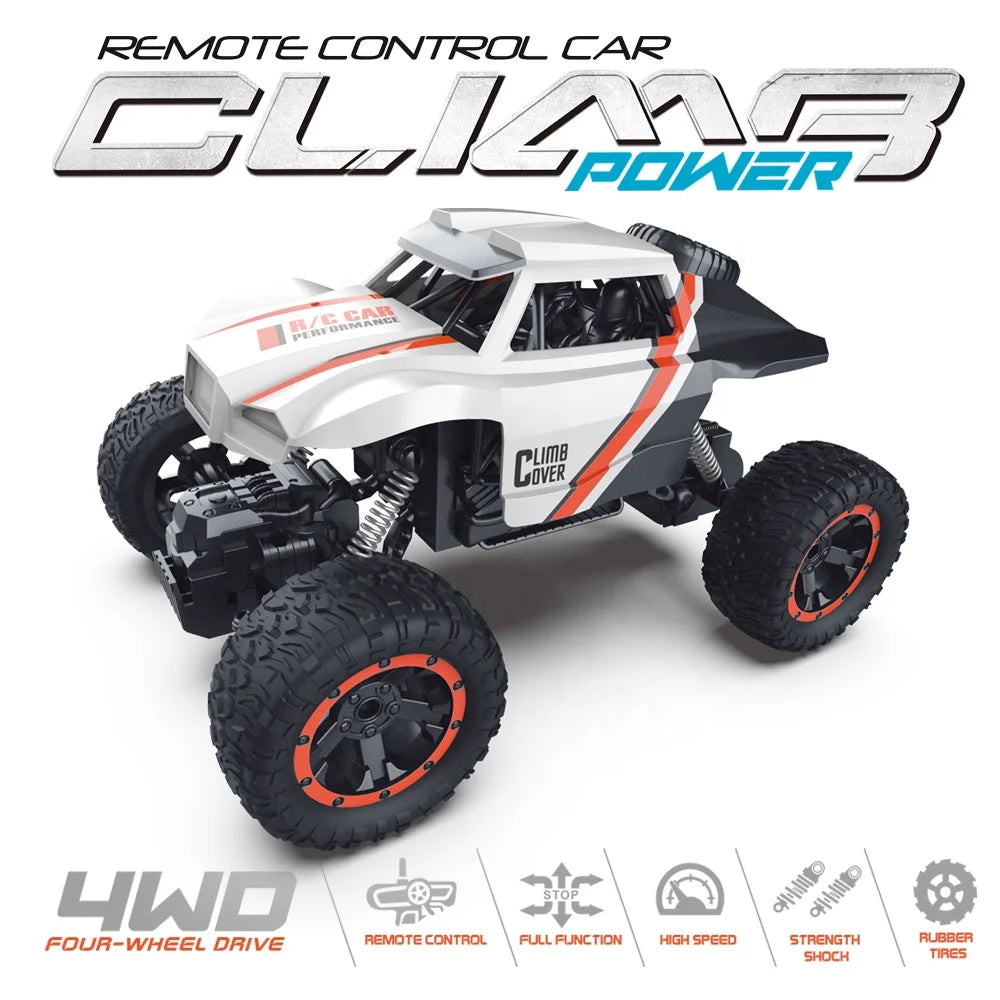 4 Wheel Metal Alloy Rock Crawler Buggy Rally Remote Control Car Monster Truck