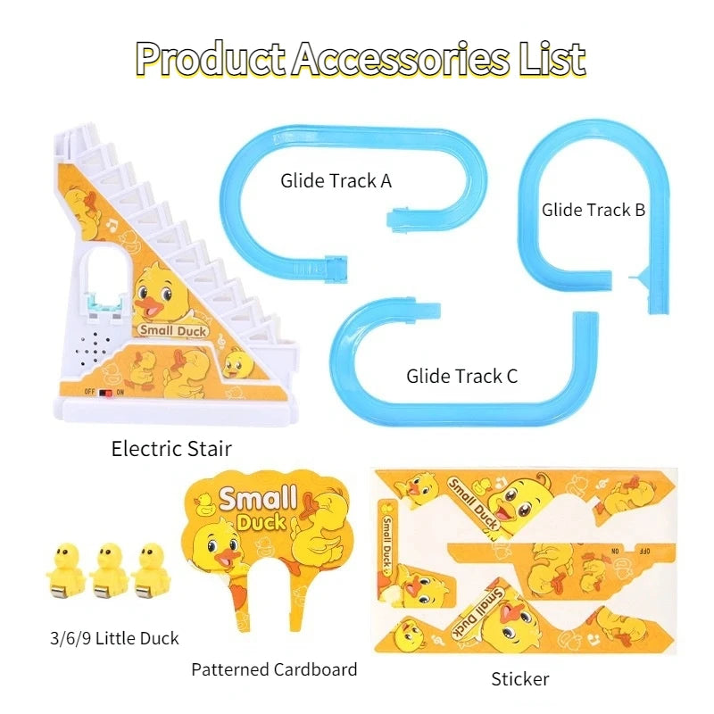 Duck Track Slide Toys Climb Stairs Toy | Educational Climbing Stairs Toys with Music for Children Toddler Boys Girls (3 Ducks Included)