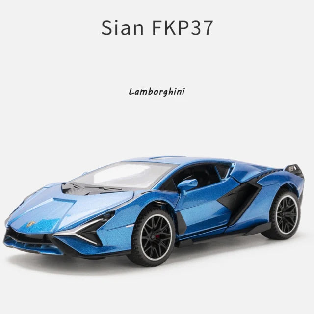 Lamborghini Sian 1:32 DieCast Metal Toy Car Light & Sound (Multicolour :- Red, Green, Black, Blue)