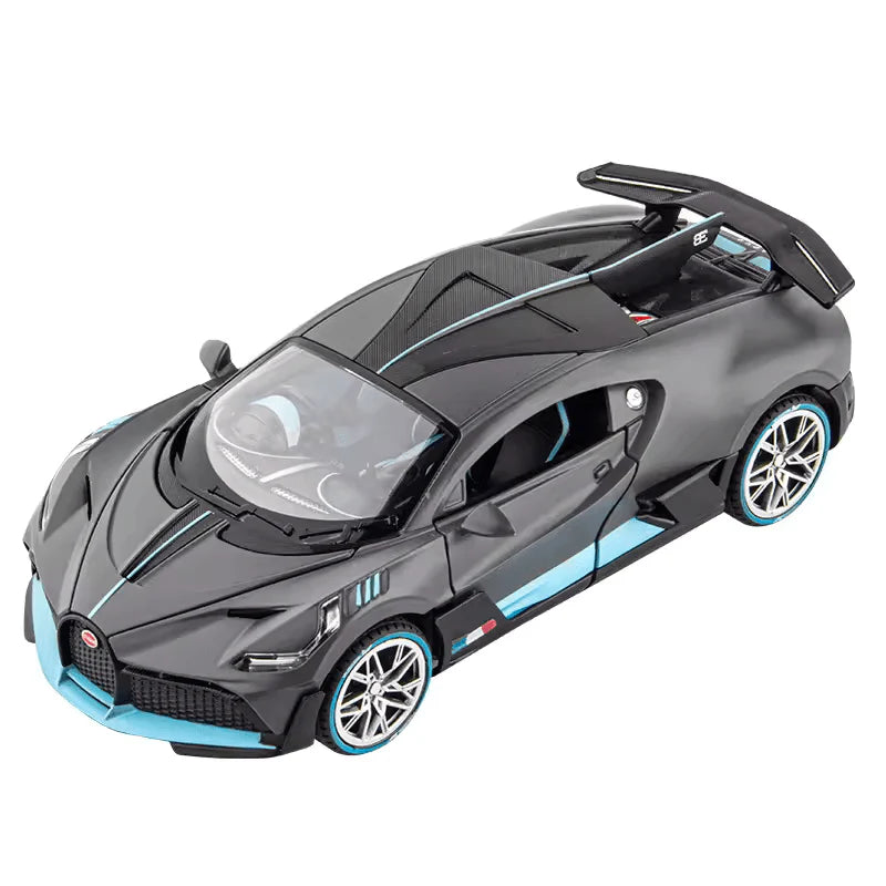 BUGATTI DIVO 1:24 DIECAST METAL TOY CAR (MULTICOLOUR :- GRAY, RED, WHITE)