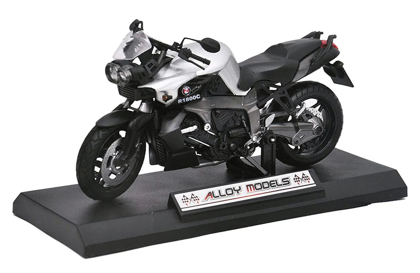 BMW R1800C DIE-CAST 1:12 SCALE MOTORCYCLE MODEL WITH MOVING HANDLE AND REAR WHEEL SUSPENSION, RUBBER TIRES BIKE BEST BIRTHDAY GIFT FOR KIDS (COLOR AS PER STOCK)