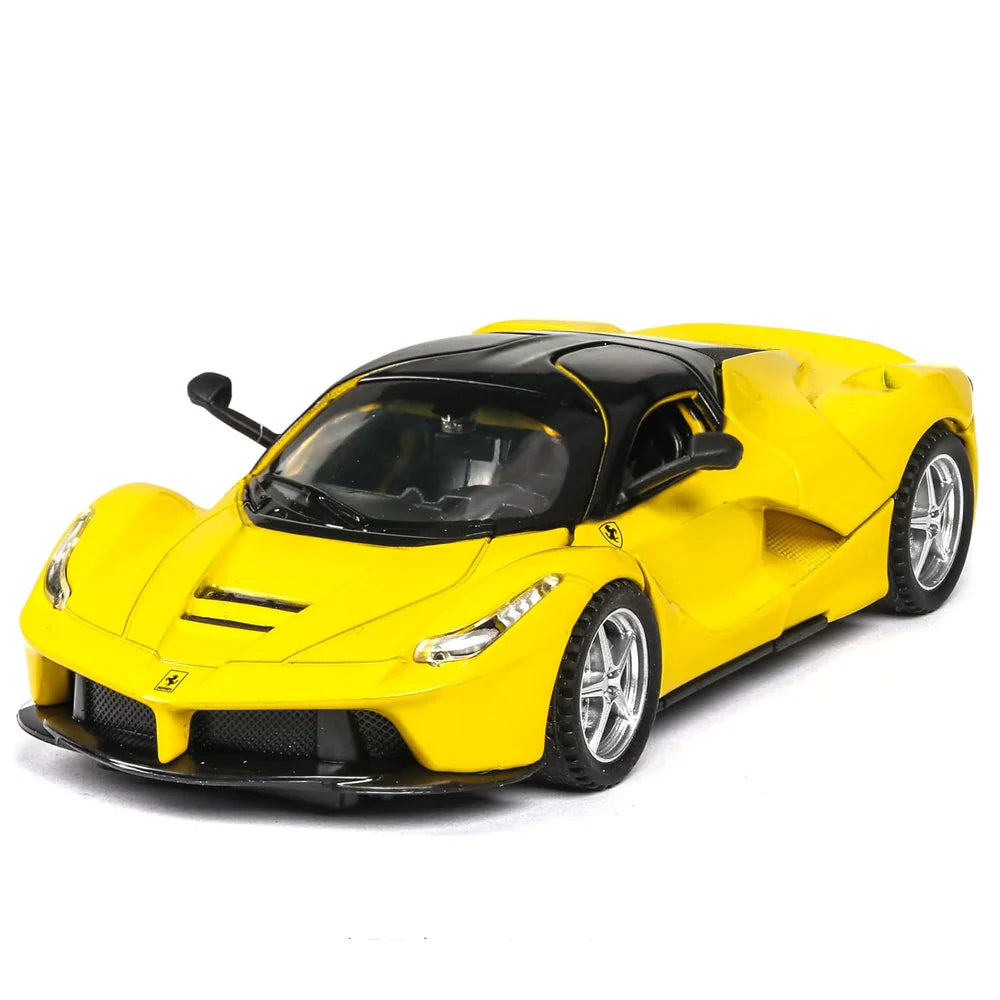 FERRARI LAFERRARI 1:32 DIECAST METAL TOY CAR (MULTICOLOUR :- BLACK, RED, YELLOW)