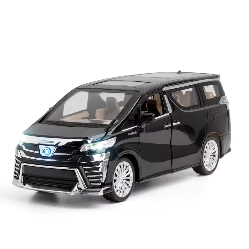 TOYOTA VELLFIRE 1:24 DIECAST METAL TOY CAR (MULTICOLOUR :- WHITE, BLACK)