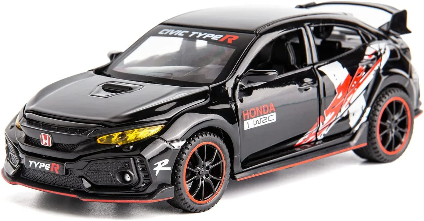 HONDA CIVIC TYPE-R 1:32 DIECAST METAL TOY CAR (MULTICOLOUR :- BLACK, WHITE, RED)