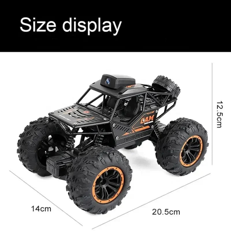 Remote Control Car With 720P Hd Fpv Wifi Camera 2.4Ghz 1:18 Scale High Speed Alloy Off Road Rock Crawler Car Fast Racing Vehicle Electric Hobby Toy Car Climbing Rc Car