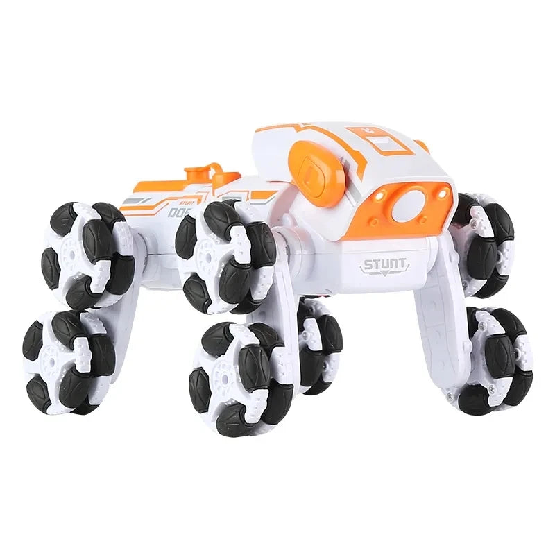 Robot Dog , 8WD Remote-Control-Dog with Spraying Light, 2.4Ghz All Terrain RC Stunt-Dog , 360°Rotating RC Truck Toys for Kids 8 9 10 11 12 Year Boys Girls Christmas Birthday Gift