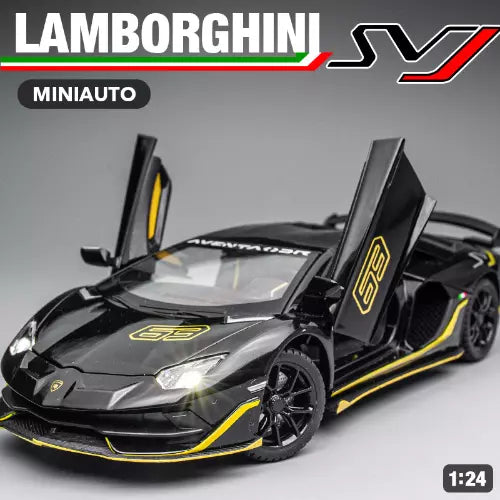 LAMBORGHINI SVJ-63 1:24 DIECAST METAL TOY CAR (MULTICOLOUR :- GRAY, GREEN ,YELLOW, BLACK)