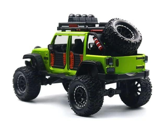 Wrangler Jeep 1:24 Die-cast Metal Toy Car Scale Model with Sound Light Mini Auto Toy for Kids Metal Model Toy Car with Sound and Light (Multicolour)