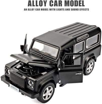 LAND ROVER DEFENDER 1:32 DIECAST METAL TOY CAR PULL BACK WITH OPENABLE DOORS & LIGHT, MUSIC TOY VEHICLE FOR KIDS [SIZE:-15 CM*6CM*5.5CM] [MULTICOLOR]