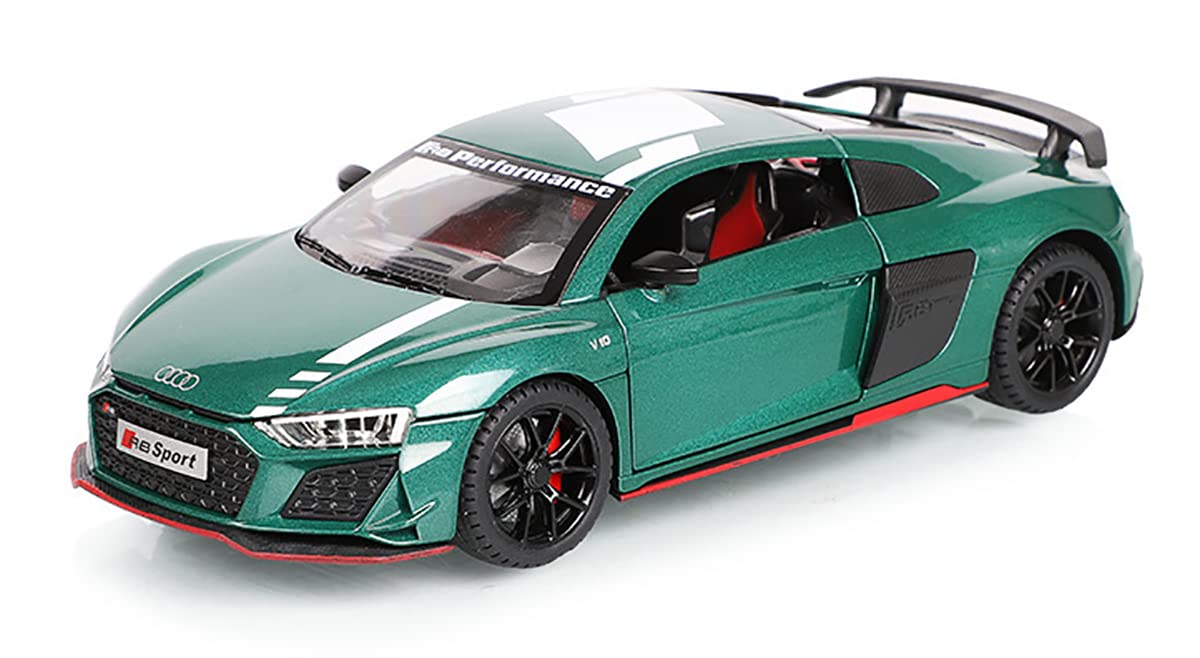 AUDI R8 V10 1:24 DIECAST METAL TOY CAR (MULTICOLOUR :-GREEN, BLACK, ORANGE, RED)