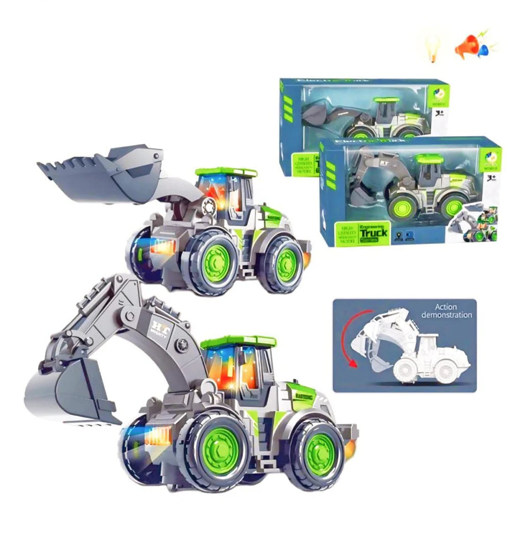 SIMULATION ELECTRIC SOUND AND LIGHT UNIVERSAL EXCAVATOR BULLDOZER ENGINEERING CAR LIGHTING MUSIC CHILDREN'S TOYS BIRTHDAY GIFT PACK OF 1