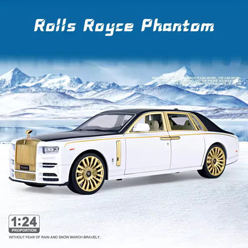 ROLLS ROYCE PHANTOM - LUX GOLD 1:24 DIECAST METAL TOY CAR