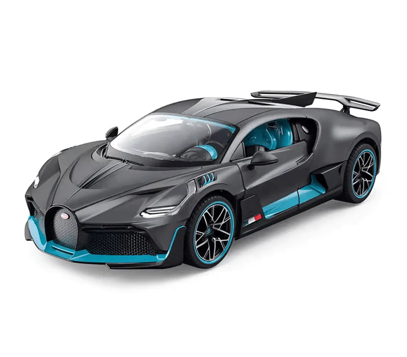 BUGATTI DIVO 1:24 DIECAST METAL TOY CAR (MULTICOLOUR :- GRAY, RED, WHITE)