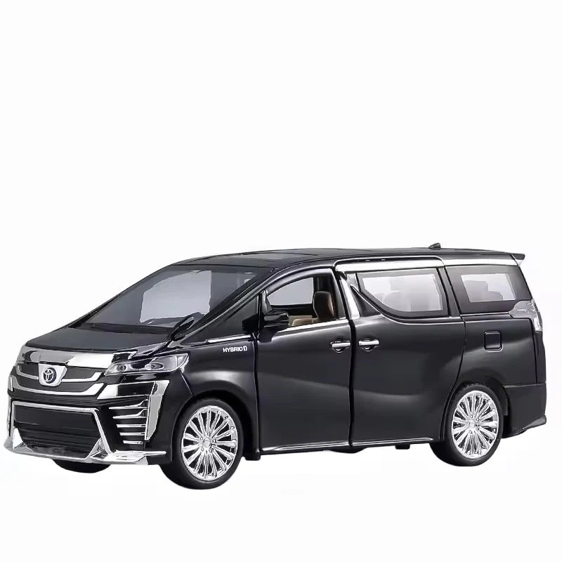 TOYOTA VELLFIRE 1:24 DIECAST METAL TOY CAR (MULTICOLOUR :- WHITE, BLACK)