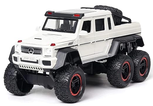 Mercedes Benz G63 6x6 1:22 Diecast Metal Toy Car (Muticolour :- Red, Black, White) [Size : 21Cm*9Cm*10Cm]