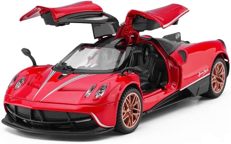 PAGANI HUAYRA 1:24 DIECAST METAL TOY CAR WITH OPENABLE DOOR AND SOUND LIGHT, GIFTS TOYS FOR KIDS【 MULTICOLOR 】[SIZE : 20.5CM* 8.8CM*5CM]