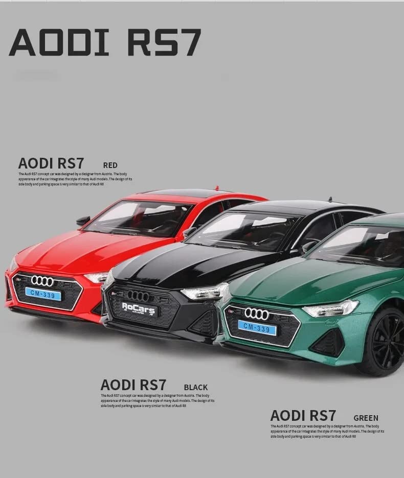 Audi RS7 1:24 Diecast Metal Toy Car (20x8 cm)