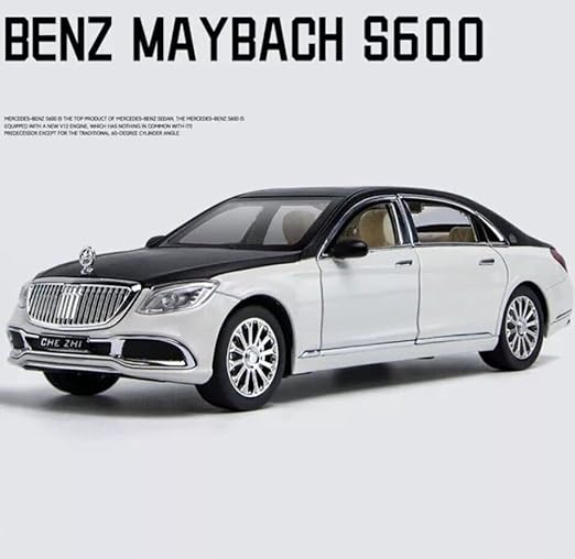 MERCEDES BENZ MAYBACH S600 1:24 DIECAST METAL TOY CAR WITH OPENABLE DOORS & LIGHT, MUSIC BOYS CAR FOR KIDS BEST TOYS GIFTS TOYS FOR KIDS [SIZE:-20.5CM*8CM*5.8CM]【 MULTICOLOR 】