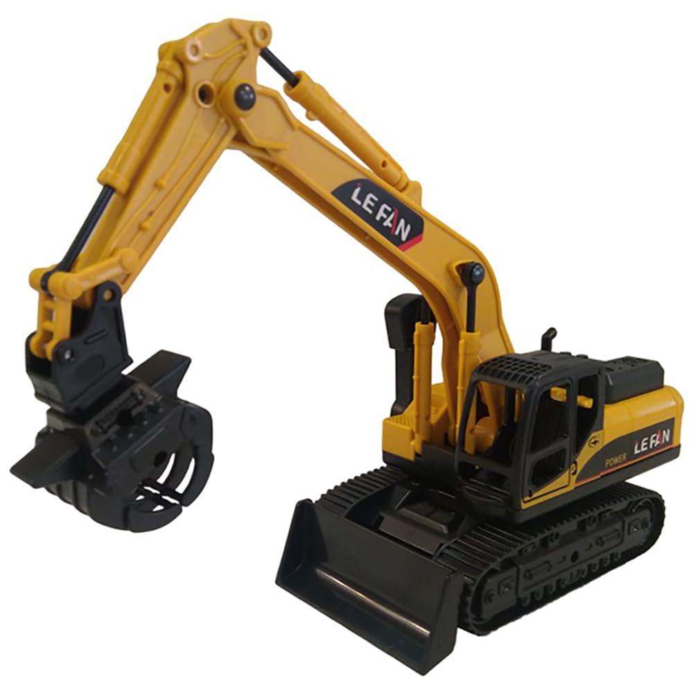 Construction Excavator Bulldozer Long Crane Engineering Vehicle Model Unbreakable Toy for 3 Years Old Boy and Girl