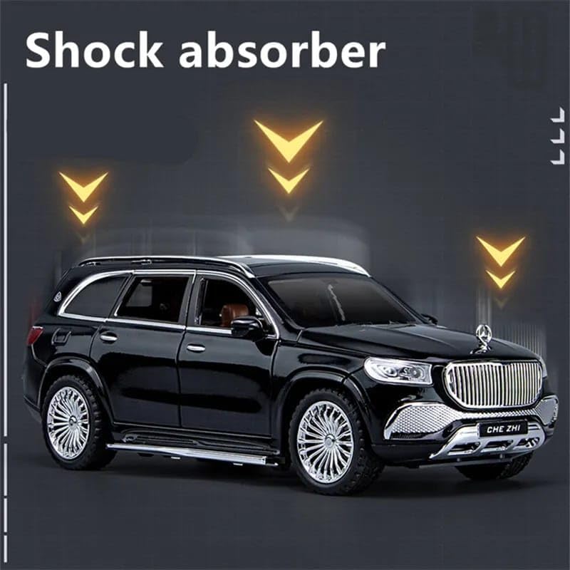 Mercedes Benz GLS600 1:24 Diecast Metal Toy Car Scale Model with Sound Light Mini Auto Toy for Kids Metal Model Toy Car with Sound and Light (MULTICOLOR)