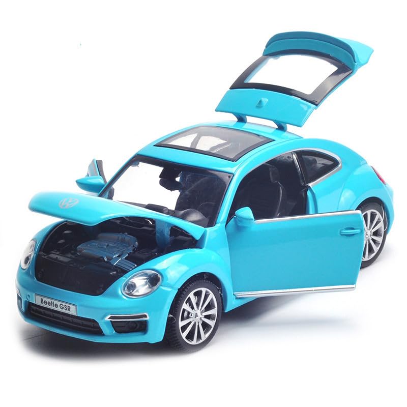 Volkswagen Beetle 1:32 Diecast Metal Toy car for Kids with Openable Doors & Light, Music Toy Vehicle for Kids【 MULTICOLOR 】