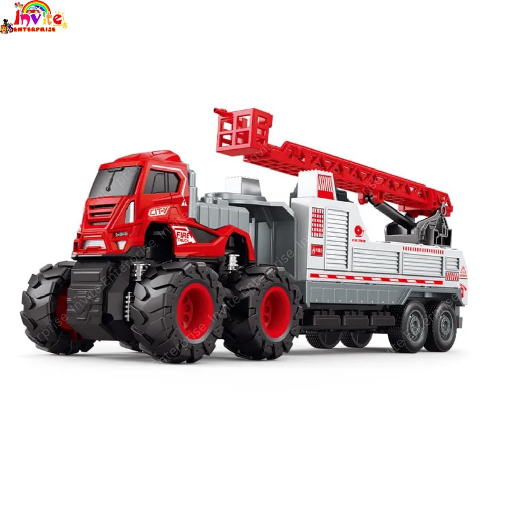 1:43 4WD Metal Toys Alloy Diecast Truck Set , Diecast Miniature Car Model (Pack of 3) (City Service Truck)