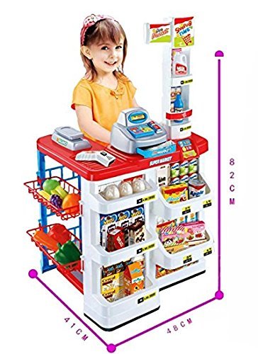 Supermarket Play Set Baby Bucket Shopping Cart