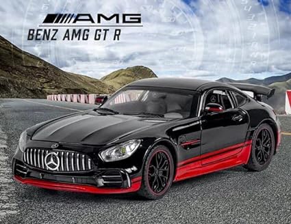 Mercedes Benz AMG GTR 1:32 Diecast Metal Toy Car (Multicolour :- black-yellow, black-red, green) [Size : 15Cm*6.4Cm*5Cm]